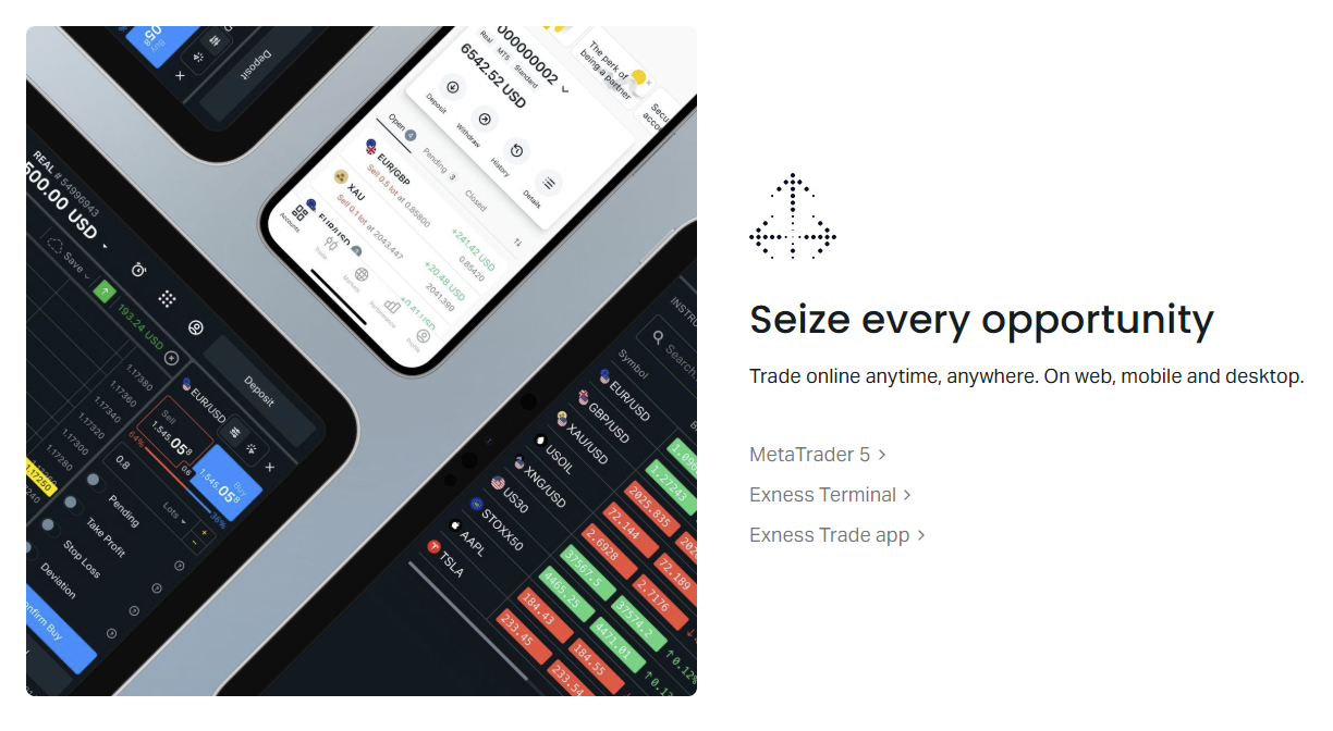 Exness Social Trading em múltiplas plataformas